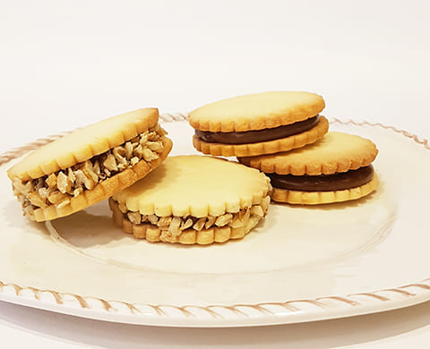 Alfajor de ddl y nutella