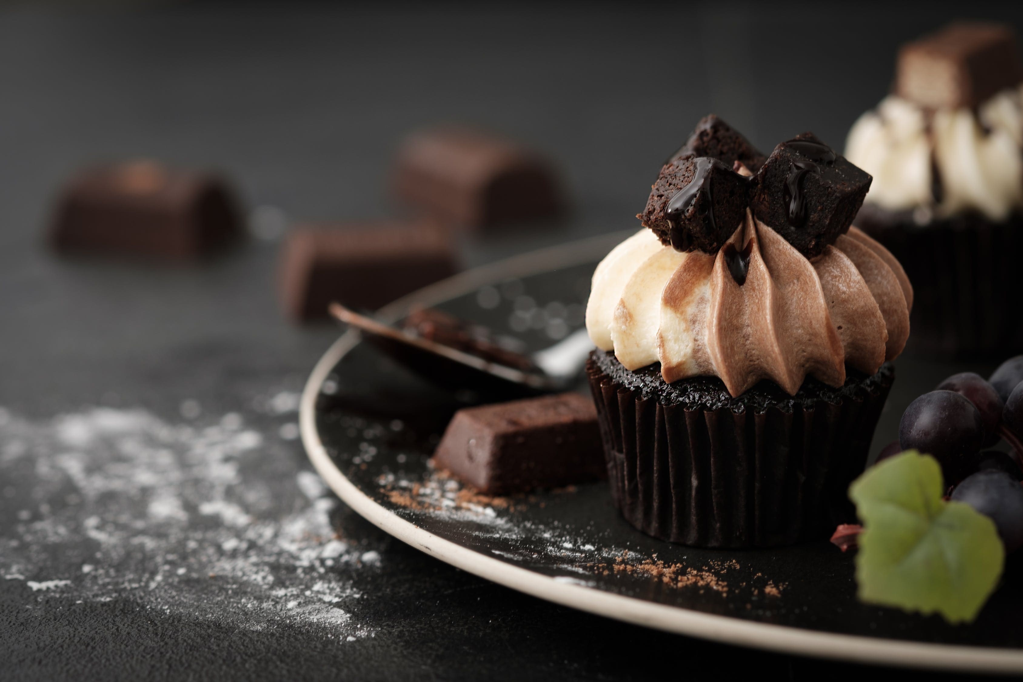 cupcake de chocolate